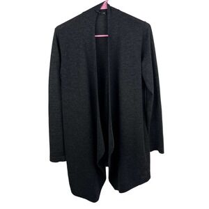 Eileen Fisher Open Front Waterfall Merino Wool Cardigan Womens Size: XS